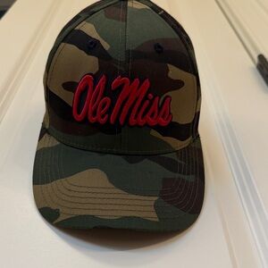 Camouflage Ole Miss Cap hat with Red Embroidery University of Mississippi